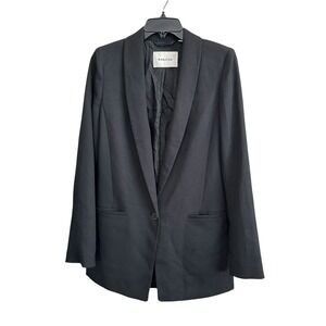 Aritzia‎ Babaton Blazer Size 10 Women's Black Button Front Pockets #M4-1